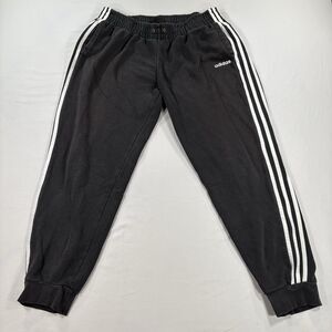 Adidas Sweatpants Mens XL Black White Three Stripes Track Athletic Joggers